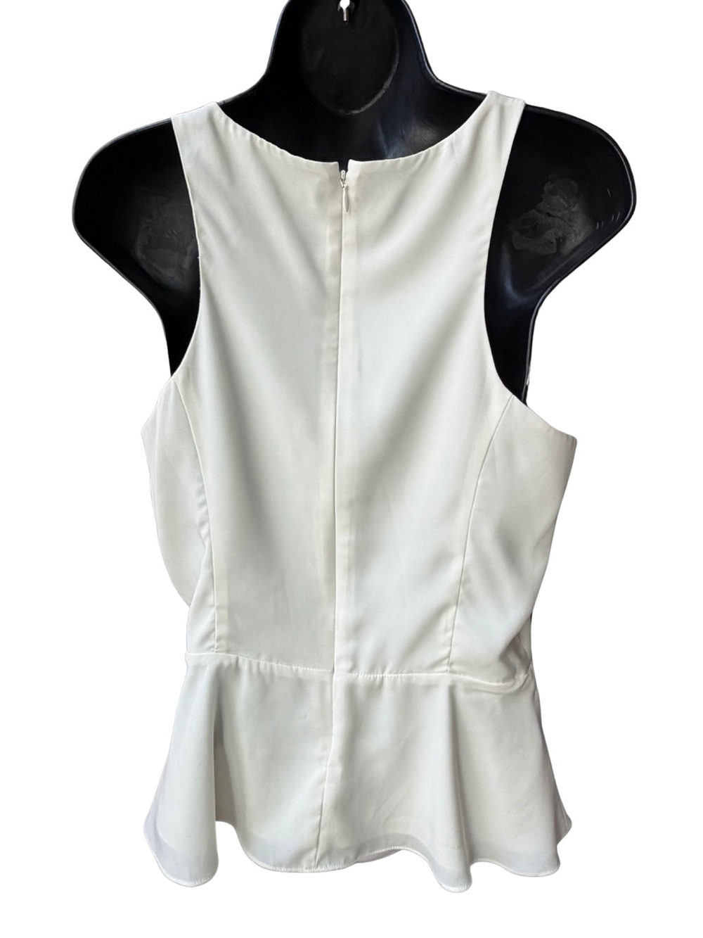 Medium - Express Ivory Sleeveless Peplum Top - VGC - Picture 4 of 9
